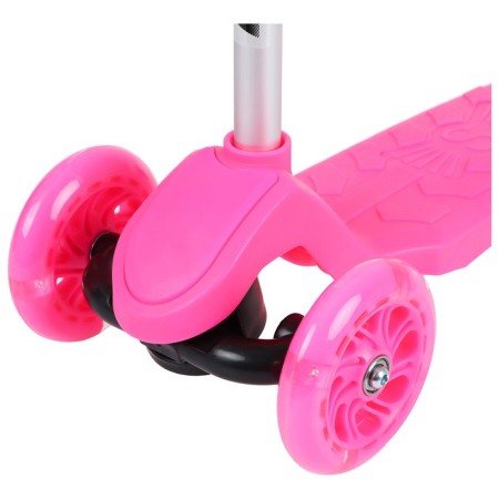 Graffiti scooter, steel, light wheels PU 120/100 mm, pink color-3