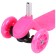 Graffiti scooter, steel, light wheels PU 120/100 mm, pink color