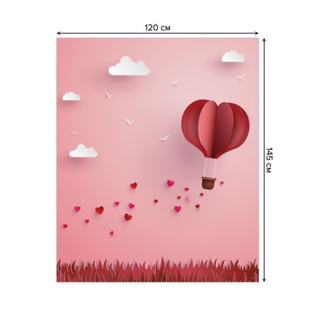 Tables on the table "Form of the heart", rectangular, Saten, size 120x145 cm-1