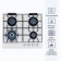 Hon surface Delvento V60H41C001, gas, 4 burners, white