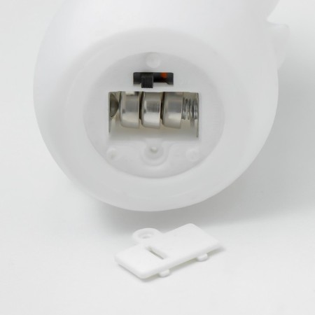 Nightmare "Snowman in a hat" LED from 3xlr44 batteries is white 7x7x12 cm-7