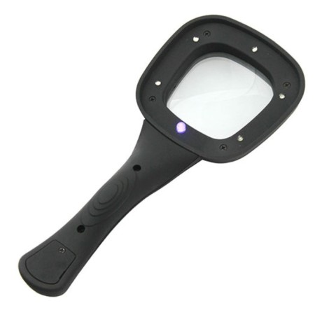 Lupa with a handle and backlight VEBER 600558, 3X, 52X52 mm, 6 LEDs-4