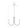 Suspended lamp Freya Fr5253PL-06N Branches, 625x625x1100 mm, E14, 6x40W, Nickel color