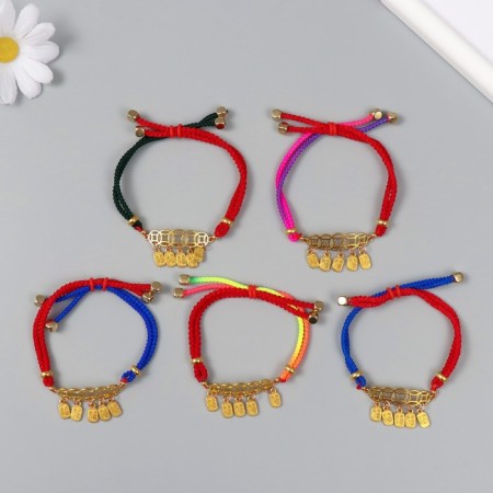 Bracelet Feng Shui "Coins and hieroglyphs" adjustable length-1