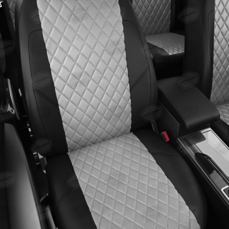 Auto-Cherkhli for Renault Duster 1 since 2015-2021, jeep, perforation, eco-leather, light gray, black color-3