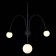 Sconces st. SL1187.401.03. Vive. 3x5 watts, G9, 4000k, 58x73.5 cm, black color