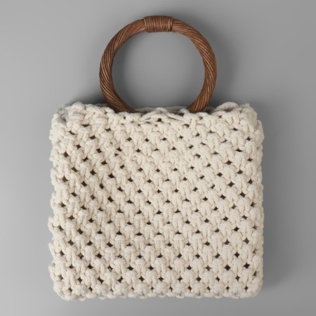 Handles for the bag are wooden, wicker, d = 10.2 / 12.5 cm, 2 pcs, brown color-3