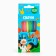 Set of candles in a cake 6 pieces, with colored flame, blue tractor