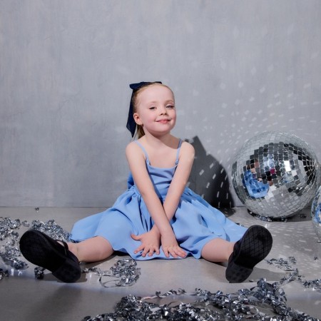 Платье для девочки, MINAKU :Party Dress, цвет голубой, рост 110 см-11