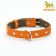 Combined dimensionless collar, leather/tarpaulin, 60 x 3 cm, Osh 30-57 cm, red/green