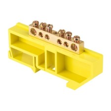 Shine zero EKF SN0-63-06-DZ on a DIN-rack, yellow