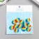Tops for creativity plastic "Bright stripes" Flat set 12 pcs 1.8x1.8 cm