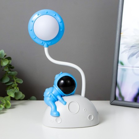 Board lamp "Cosmonaut on the Moon" LED 3W USB AKB White-blue 11.5x7.5x28 cm-5