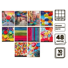 A set of notebooks of 10 pieces (5 types of 2 pieces), 48 sheets in Calligrata 