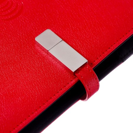 Organizer on the rings, PVC, A5.140 liters, cage, with a pen, gifts. Box, flash drive, charging red-4