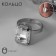 Ring "Classic" rectangle, white color in silver, size 16