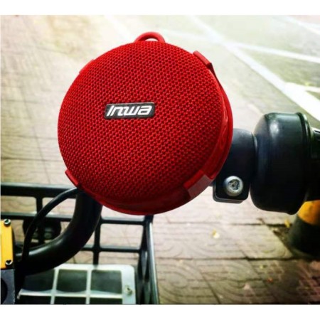 Portable column Inwa AS-63, 5 W, 750 mAh, waterproof, steering wheel mount, red