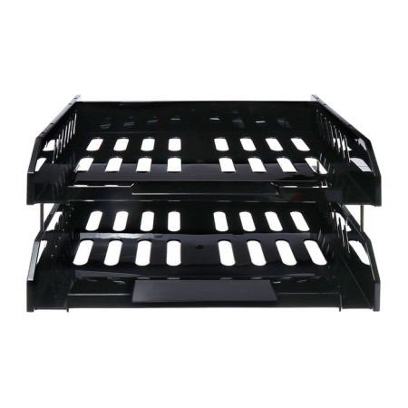 A set of paper trays is horizontal sity, set 2 pieces, on metal rods, black-10