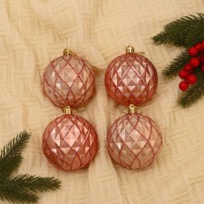 Set of balls plastic D-8 cm, 4 pcs 