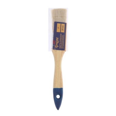 Brush flat tundra, natural bristles, wooden handle, 1 ", 25 mm-4