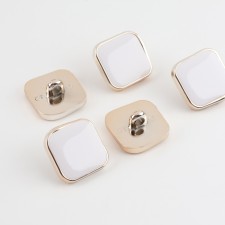 A set of buttons on the leg, 18 × 18 mm, 5 pcs, white/gold color