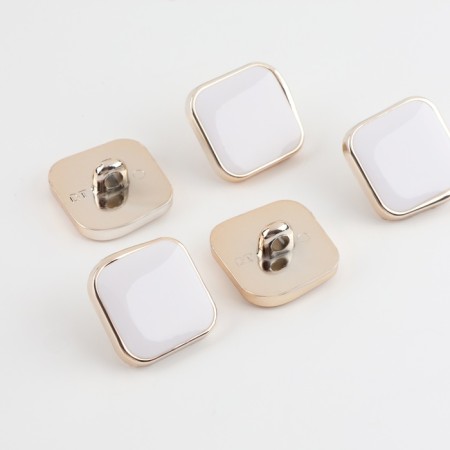 A set of buttons on the leg, 18 × 18 mm, 5 pcs, white/gold color