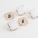 A set of buttons on the leg, 18 × 18 mm, 5 pcs, white/gold color