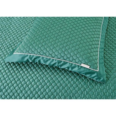 A set with a veil "Molly", size 160x220 cm, 50x70 cm, color malachite-3