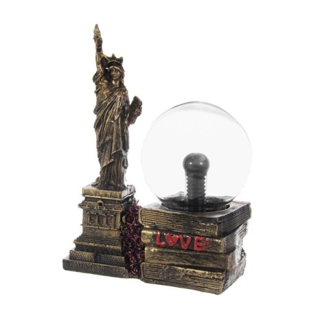 Plasma ball "Statue of Liberty" gold 14x10x16 cm Risalux-10