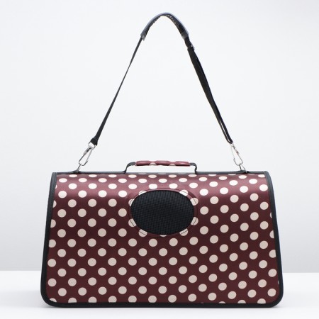 Bag - carrying for animals "peas", brown, size L, 53 x 21 x 29 cm-1