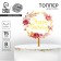 Topper acrylic Happy Birthday, flowers