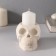Skull candlestick 7*10cm white