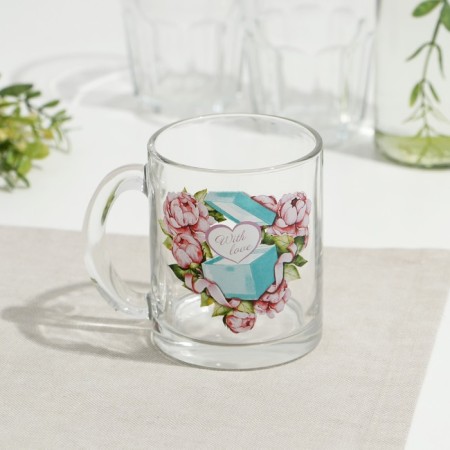 Glass mug "Tea. Fashionable things ", 320 ml