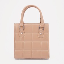 Bag Female Tout with zipper, beige color