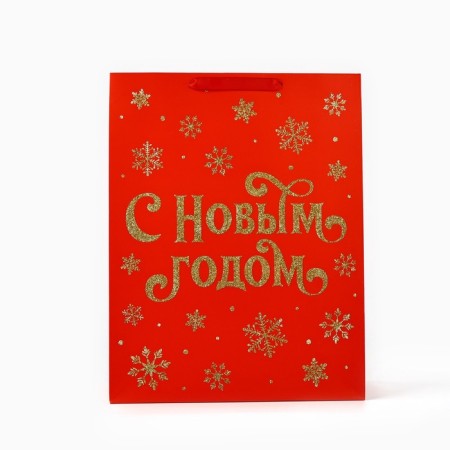 New Year's Gift Laminated Package Happy New Year, Glitter, L, 31 x 40 x 11.5 cm, New Year-1