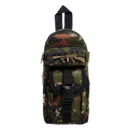 School "Militarian backpack", on a zipper, 2 departments, mix-2