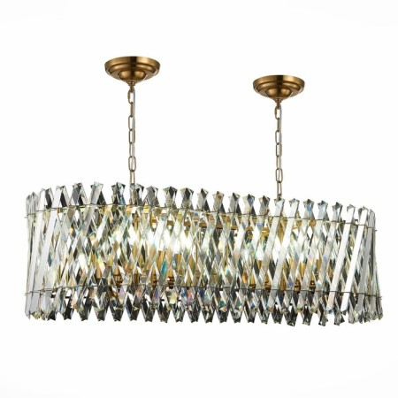 Suspension lamp ST LUCE. SL1170.303.12. Fabio. 12x40 W, E14, 100x35x29 cm, brass color-8