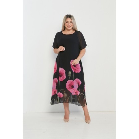 Female dress, size 62, black color-2