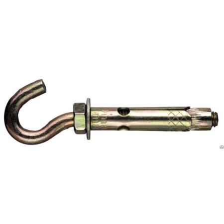 Steelrex anchor bolt, with a hook, galvanized, 16x60 mm, 25 pcs