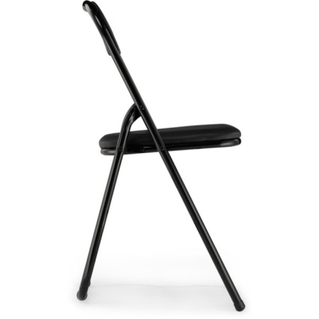 Fold 1 Metal Carcass chair, metal/eco -leather, black/black 43x40x77 cm-2