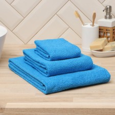 Terry towel economy and I 50*90 cm, col. azure-blue, 100% cotton, 350 g/m2