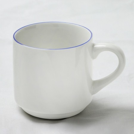 Ceramic "Swallow" mug, 300 ml, white color-2