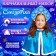 Carnival set "Snow Maiden" Kokoshnik, cape length 40 cm