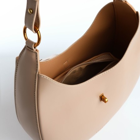 Female bag Textura, cosmetic bag, medium size, beige color-8
