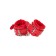 Handcuffs Anonymo, PU Skin, 27 cm, red color