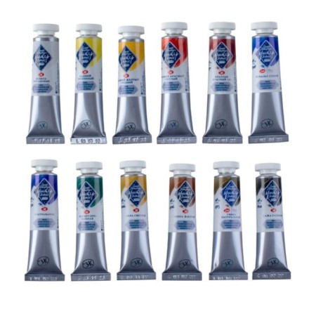 Temporary paints in tubes, set of 12 colors x 18 ml, ZHK "Master class", 16412095-2