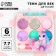 Children's shadows for the eyelids with an applicator, 6 colors