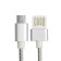 MicroUSB cable - usb, 2.1 a, metal braid, 1 meter, silver