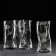 Glasses Amorf, 400 ml, set 4 pcs., Glass, transparent