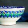 Rishtan ceramics "flowers" 15 cm, small, blue